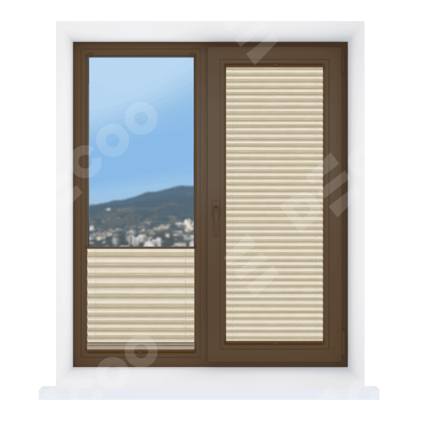 Штора плиссе ткань Сафари кремовый