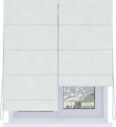 Римская штора «Кортин», система «Комфорт», блэкаут однотонный дымчато-молочный