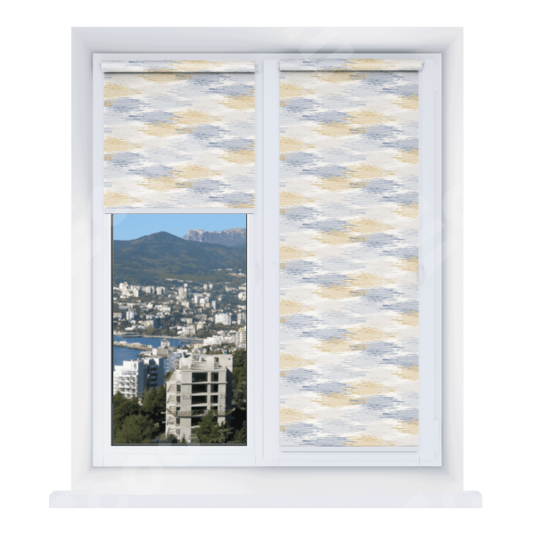 Рулонная штора Мини с принтом Полосатая волна