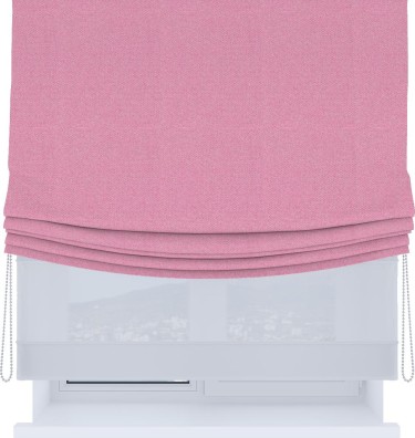 Римская штора «Кортин», день-ночь с мягкими складками, лён димаут розовый