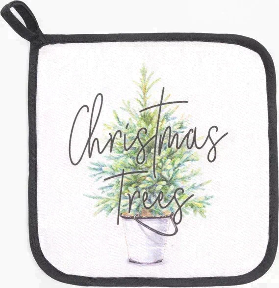 Набор кух. "Christmas trees" варежка-прихватка 20х28 см, прихватка 19х19 см, 100% хл