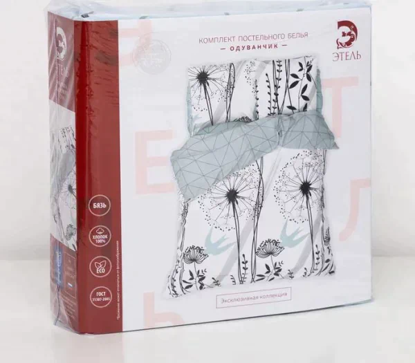 Постельное белье "Этель" евро Одуванчик 200 *217 см, 220*240 см, 70*70 см -2 шт, бязь