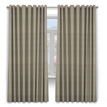 Шторы на люверсах ткань твид блэкаут, кофе