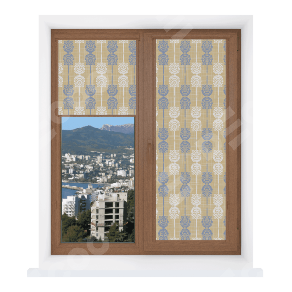 Рулонная штора Уни 2 с принтом Венок из ромашки