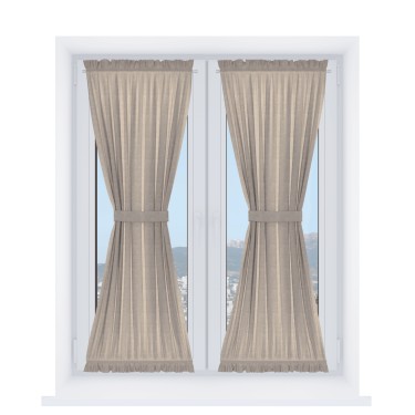 Штора песочные часы «Кортин» софт однотонный тёмно-бежевый