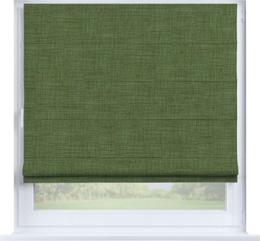 Римская штора «Кортин», лён зелёный, на створку