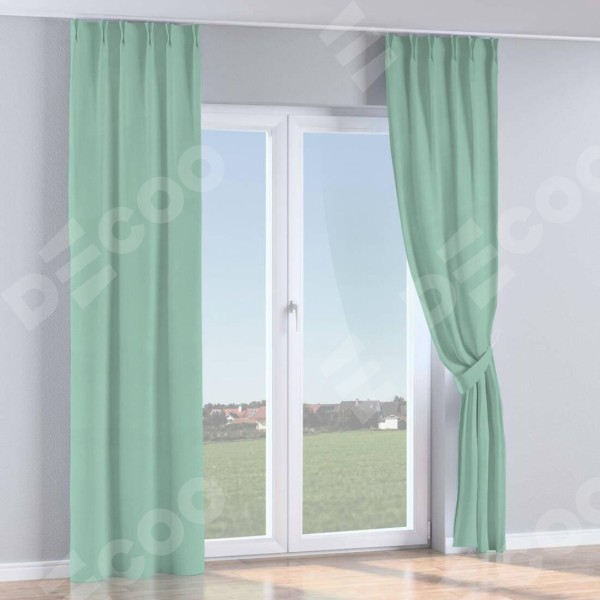 Комплект штор на тесьме «Кустик», блэкаут однотонный ментоловый