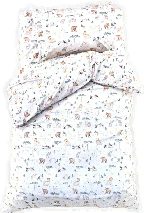 Постельное бельё Этель 1,5 сп "Cute animals", 143х215 см, 155х214 см, 50х70 см -1 шт, 100% хлопок, сатин