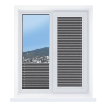 Штора плиссе ткань Виват графитовый