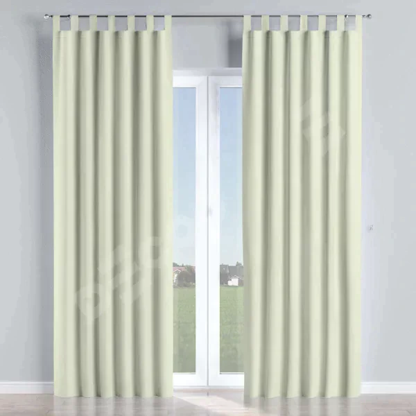 Комплект штор на петлях вельвет молочный