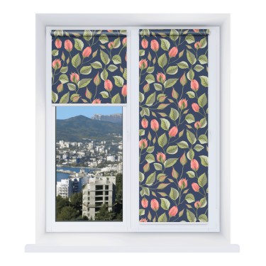 Рулонная штора Мини с принтом Красная роза