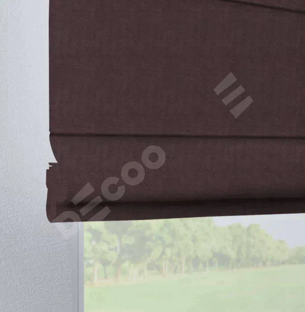 Римская штора на петлях «Кортин», ткань cotton блэкаут лиловый