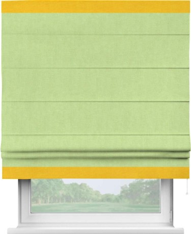 Римская штора «Кортин» для проема, канвас липовый, с кантом Горизонт