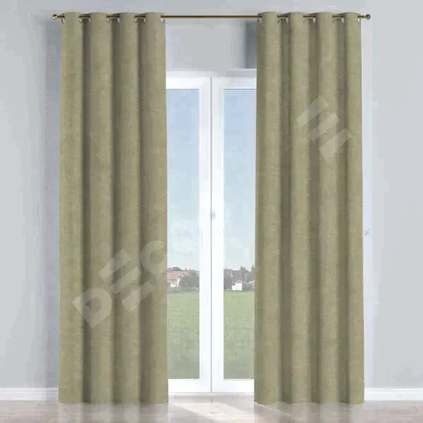 Комплект штор канвас капучино, на люверсах