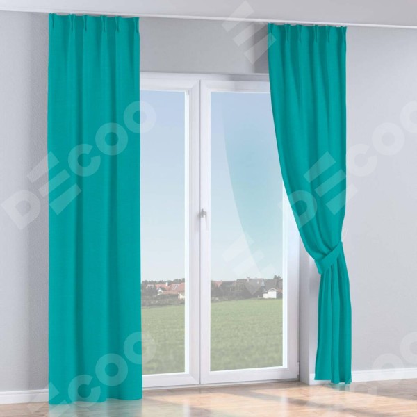 Шторы на тесьме «Кустик» 2 шт, бирюзовые, от 100 см