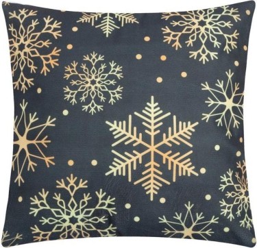 Наволочка Этель "Золотые снежинки" 40 х 40 см, 100% п/э