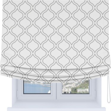 Римская штора Soft с мягкими складками, «Тайны востока белый»