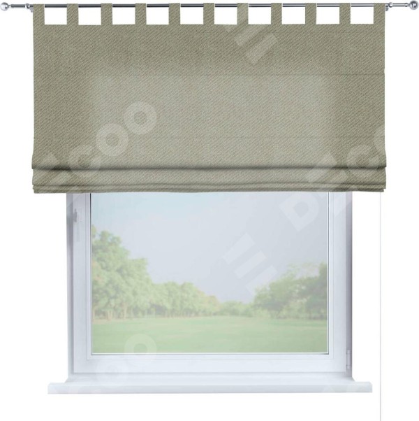 Римская штора на петлях «Кортин», ткань твид кофейный