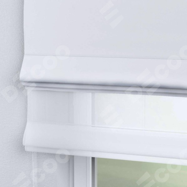 Римская штора «Кортин» день-ночь, однотонная белоснежная