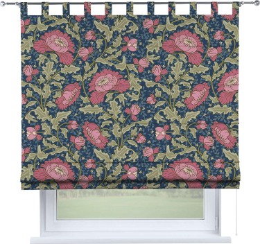 Римская штора «Кортин» на петлях «Розовые цветы»