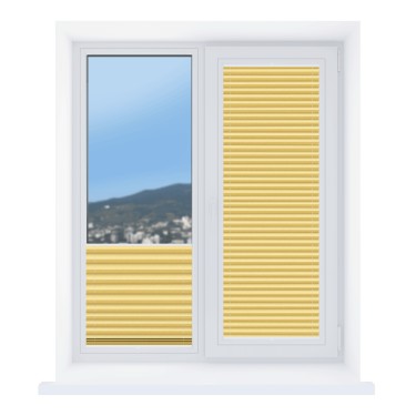 Штора плиссе ткань Виват желтый