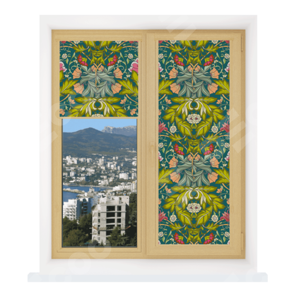 Рулонная штора Уни 2 с принтом Цветок морриса