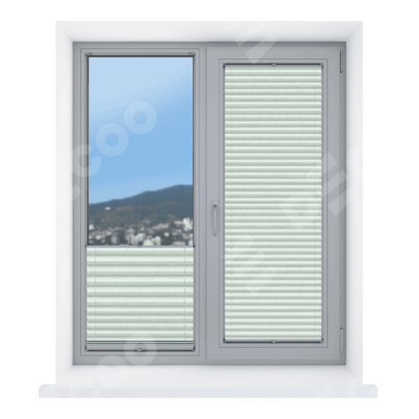 Штора плиссе ткань Краш FR мятный