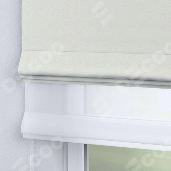 Римская штора «Кортин» день-ночь, ткань лён молочный