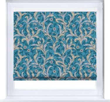 Римская штора «Кортин» кассетная «Винтажные листья»