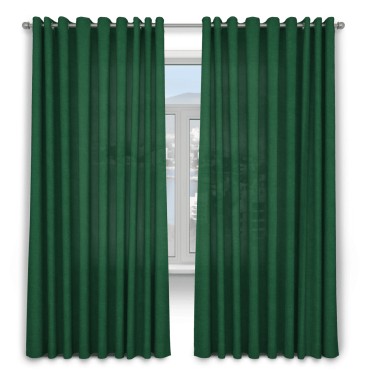 Шторы на люверсах вельвет зеленый