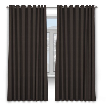 Шторы на люверсах ткань лён димаут, венге