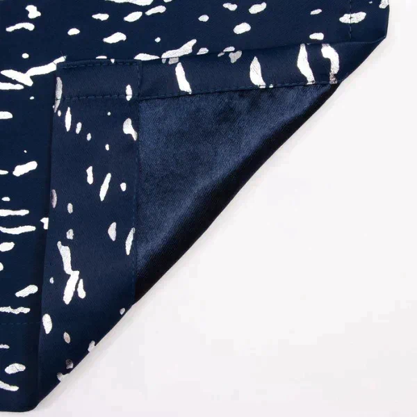 Портьера Этель «Ночной город» без держателя, цвет синий, 110х260 см, блэкаут, 100% полиэстер