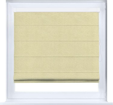 Римская штора «Кортин» кассетная, ткань софт однотонный молочный