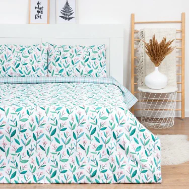 Постельное бельё LoveLife евро Leaves 200х217 см, 225х240 см, 50х70см-2шт, 100%хлопок, сатин, 125г/м²