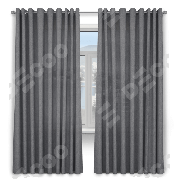 Шторы на люверсах ткань софт однотонный серый