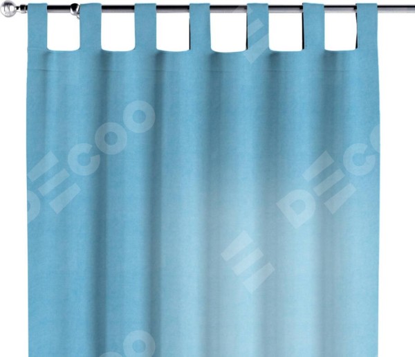 Комплект штор на петлях вельвет голубой
