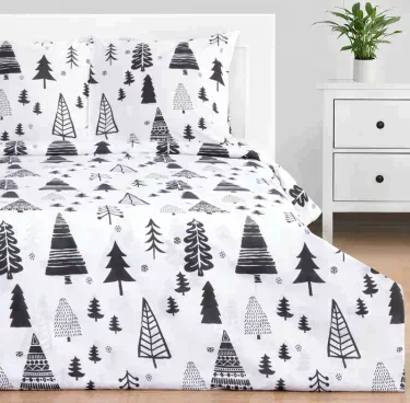 Постельное белье "Этель" 1.5 сп Елки 143*215 см, 150*214 см, 70*70 см - 2 шт