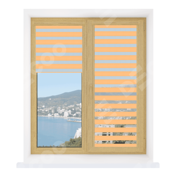 Рулонная штора День-ночь Уни 2 Basic морковный, размеры от 20 до 120 см