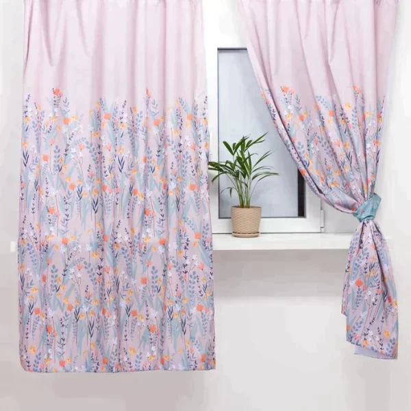 Комплект штор для кухни с подхватами Этель Meow 145х180см-2 шт., 100% п/э