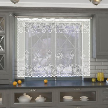 Штора М477а без шторной ленты 200х165 см, белый, пэ 100%