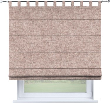 Римская штора «Кортин», рогожка димаут пыльный розовый, на петлях