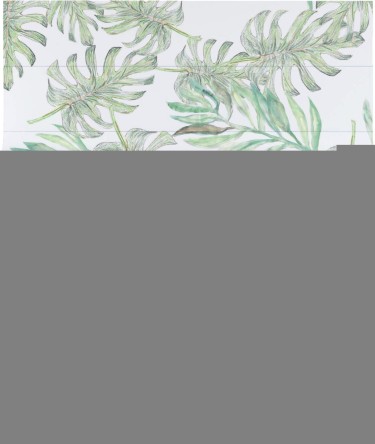 Римская штора «Кортин» день-ночь «Листья монстеры»