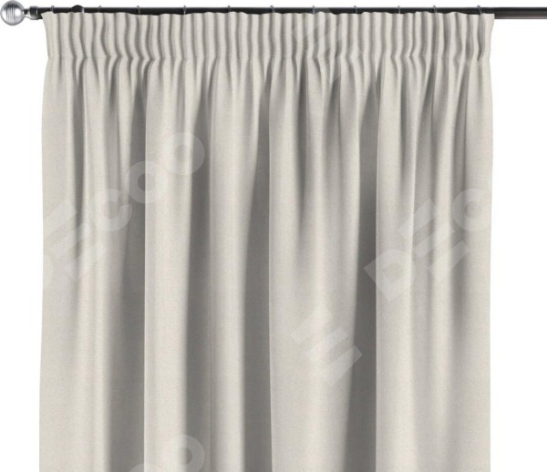 Комплект штор на тесьме «Карандаш», ткань блэкаут с блеском светло-серый