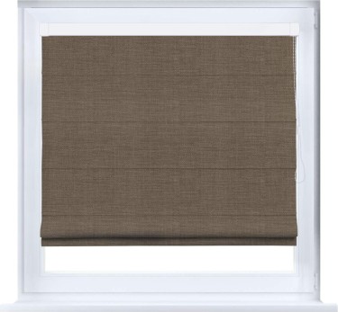 Римская штора «Кортин» кассетная, ткань лён мокко