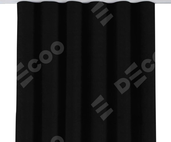Комплект штор на тесьме «Волна», блэкаут однотонный черный