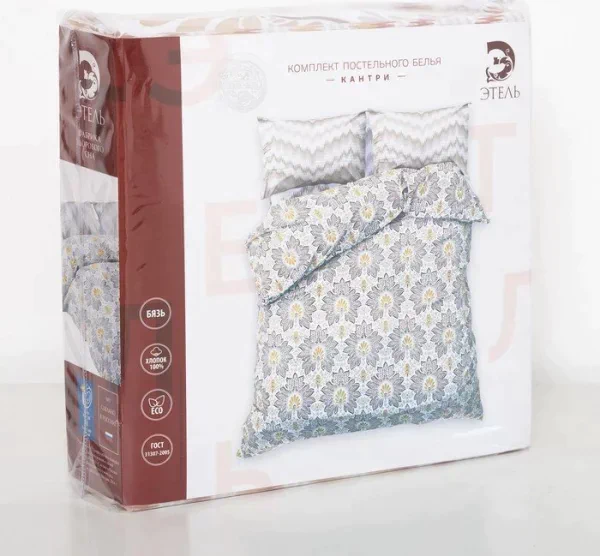 Постельное бельё «Этель» дуэт Кантри 143х215 см-2 шт, 240*220 см, 70х70 см-2 шт