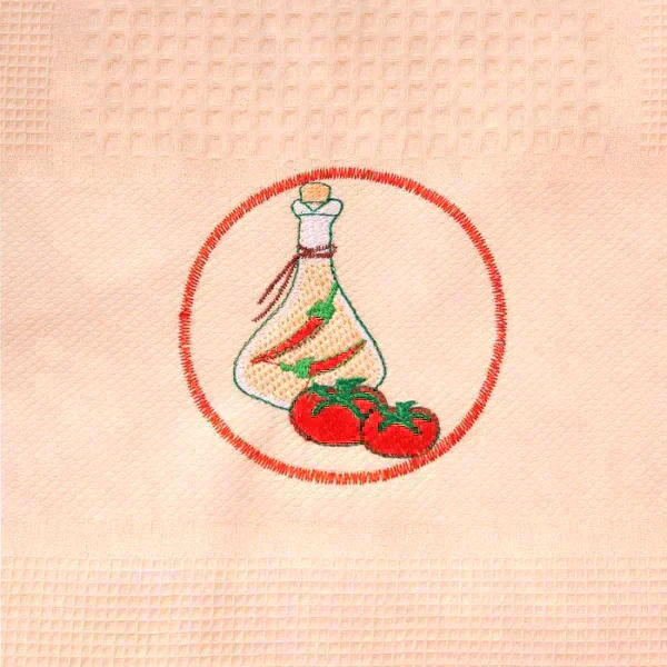 Набор кухонных полотенец в коробке 50*60 см-3 шт, Масло, вафля, хл